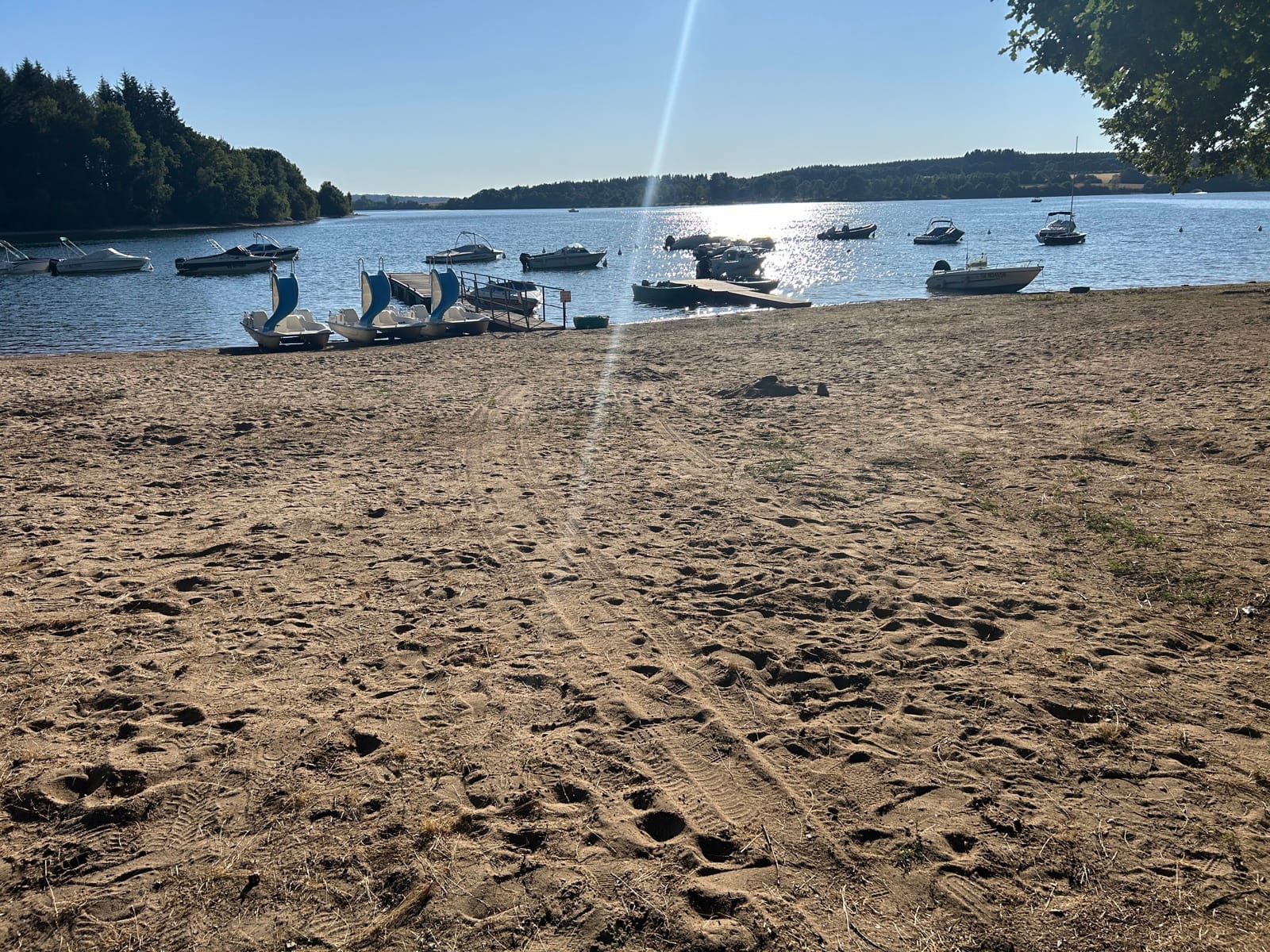 À l'ombre, face au lac de Pareloup
